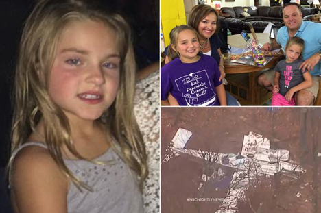 7歳少女が墜落事故から奇跡の生還