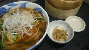 豚バラ肉とニラ、もやしのあんかけ醤油味スープ麺スープ麺セット　