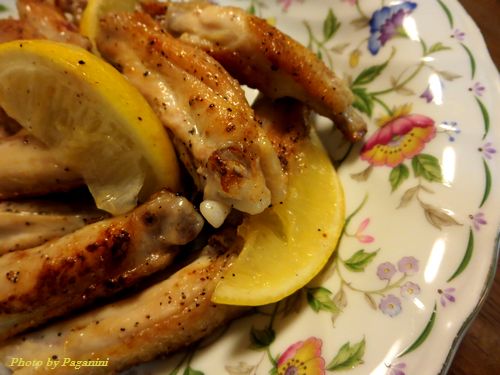 fried chicken with lemon